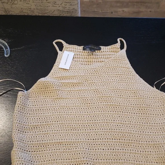NWT! Banana Republic Crochet halter dress - Picture 2 of 8